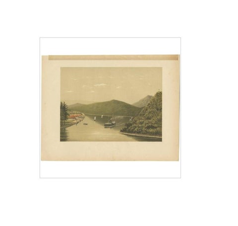 Antique Print of a Steamship at the Legundi Strait by M.T.H. Perelaer, 1888, view 2