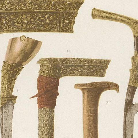 Twelve Prints of Ethnographic Items of Batavia Published by J.W. Teillers '1910', close-up 2