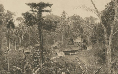 Batak Kampong Village, Sumatra Dutch East Indies, Kleingrothe Photogravure 1900, close-up 3