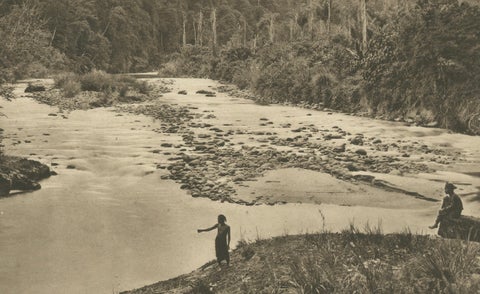 Antique Photo Gravure of Soengei Boewaya River, Sumatra, Indonesia, 1910, close-up 4
