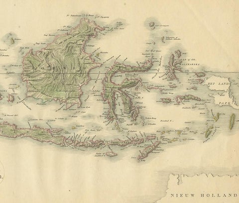 Antique Map of the Dutch East Indies by Van den Bosch '1818', view 4