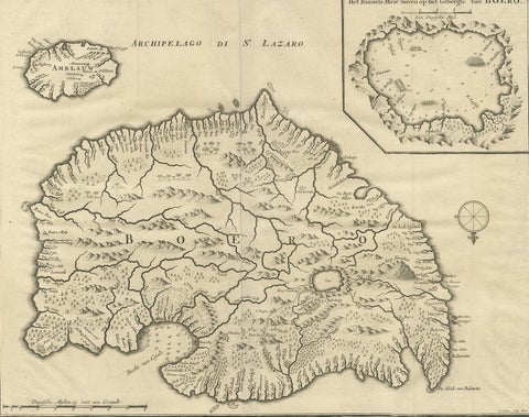Antique Map of Boero in Indonesia by Valentijn, 1726, view 2