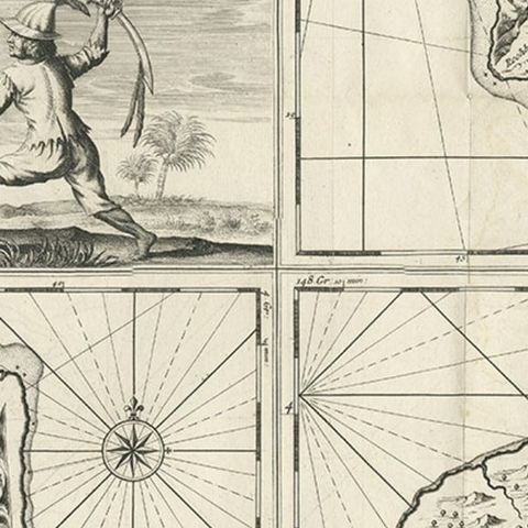 Antique Maps of Manipa, Nusa-Laut, Saparua and Haruku in Maluku, Indonesia 1726, close-up 2