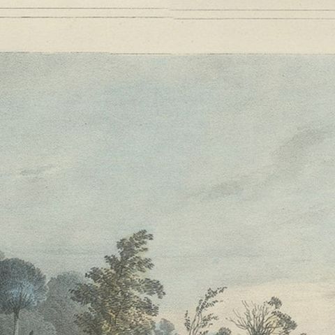 Antique Print of Batu Meja in the Moluccas, Indonesia, c.1845, close-up 2