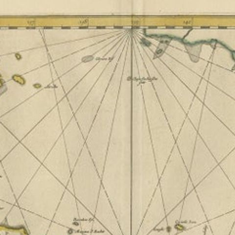 Antique Map of the Island Java, Indonesia, c.1650, close-up 1