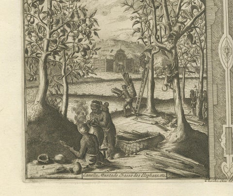 Exotic Bounty: The Spice Lands of the East Indies by R. de Hooghe, circa 1708, close-up 4