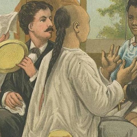 Antique Print of a Carriage Ride in Batavia 'Indonesia' by M.T.H. Perelaer, 1888, close-up 2