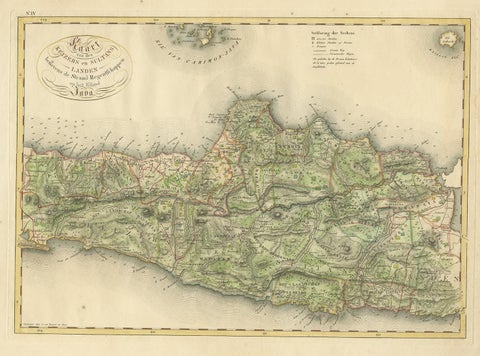 Antique Map of Central and East Java by Van den Bosch, 1818, view 2
