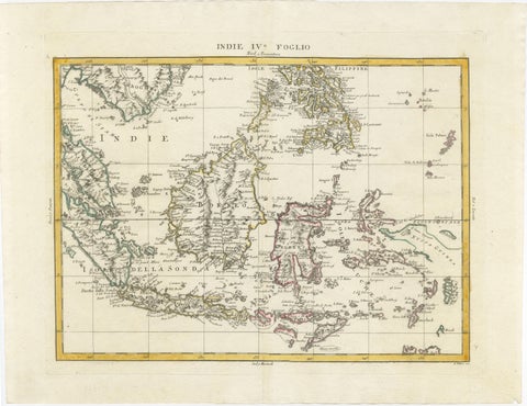 Antique Map Set East Indies, India, Indochina, Indonesia, Zatta 1784, view 5