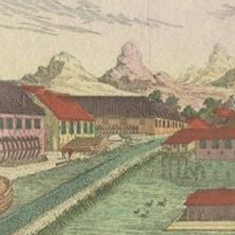 Rare Print of the Pearl Bastion of Castle Batavia in the Dutch East Indies, 1770, close-up 1