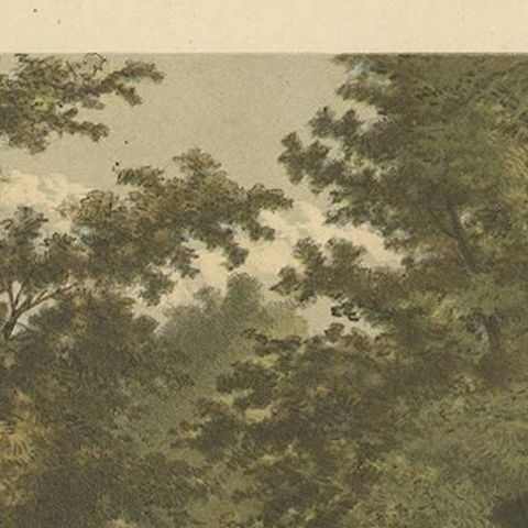 Antique Print of a Fountain on Java by M.T.H. Perelaer, 1888, close-up 1