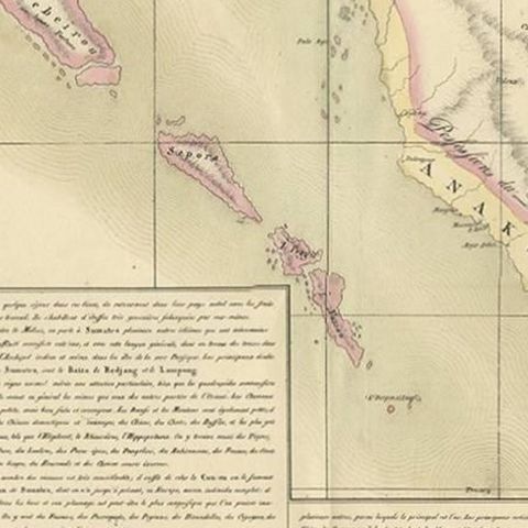 Antique Map of West Sumatra by P.M.G. Vandermaelen, 1827, close-up 2