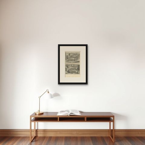 Antique Print of Wedding Ceremonies of Java 'Indonesia' by B. Picart, 1726, shown framed on a wall, true to size