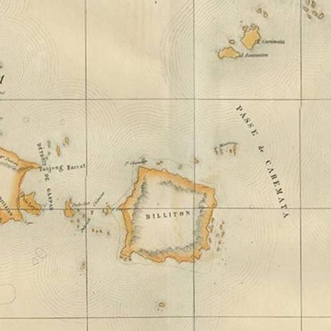 Antique Map of South Sumatra by P.M.G. Vandermaelen, 1827, close-up 2