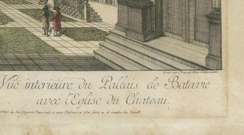 Batavia Castle Church Courtyard, Vue d’Optique, Indonesia c.1770, close-up 4