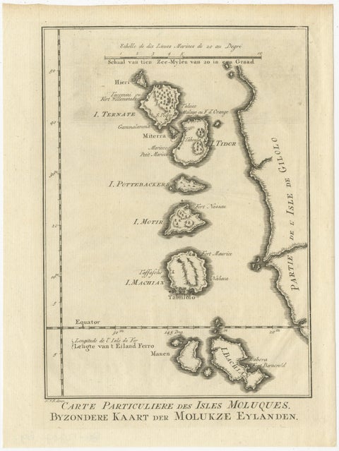 Original Antique Map of the Maluku Islands or Moluccas, view 2