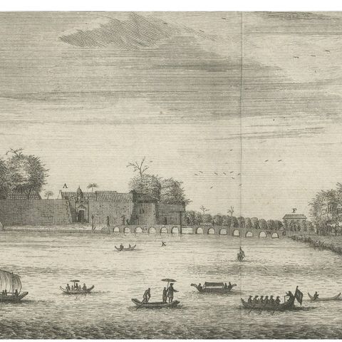 The Castle of Batavia (Jakarta) in the Dutch East Indies (Indonesia), 1726, close-up 2