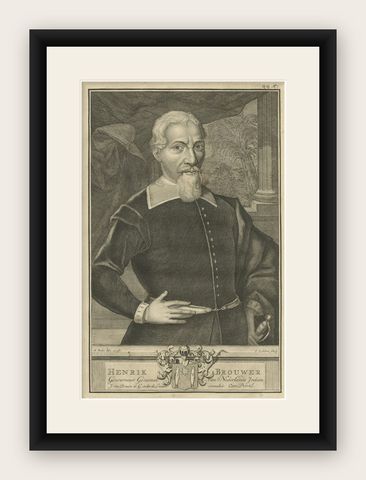 Hendrik Brouwer: Eminent Navigator and Governor-General of the VOC, 1724, shown framed