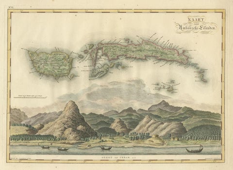 Antique Map of Seram, Boero and the Banda Islands by Van den Bosch '1818', view 2