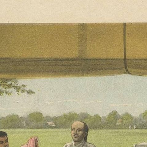 Antique Print of a Scene in Batavia 'Indonesia' by M.T.H. Perelaer, 1888, close-up 1