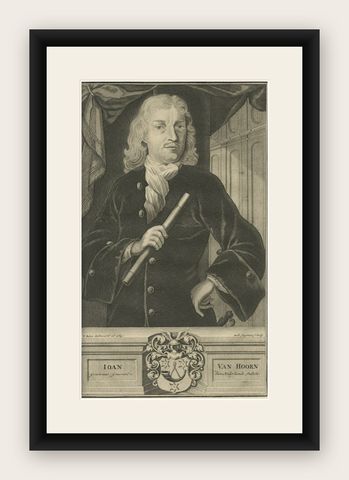 Ioan Van Hoorn: Esteemed Governor-General of the VOC, Dutch East Indies, 1724, shown framed