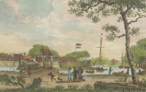 Dutch Colonial Views of Batavia, Diestpoort and Castle with Laboratory, c.1780, close-up 1