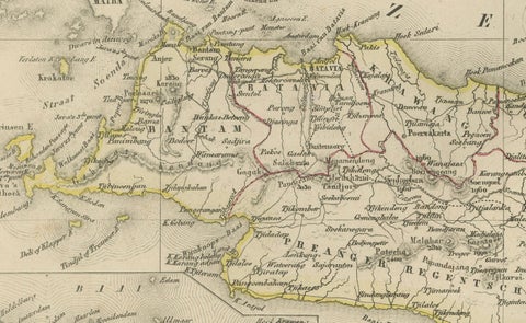Netherlands East Indies Map with Java Inset, Nieuwe Hand-Atlas, 1876, close-up 6