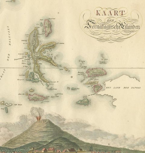Antique Map of the Ternate Islands by Van den Bosch '1818', view 4