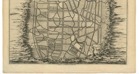 Antique Map of the City of Materan 'Indonesia' by P. van der Aa, circa 1725, view 2