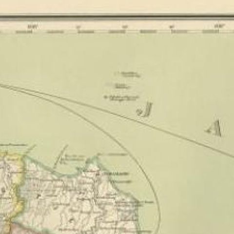 Antique Map of Part of Java, Indonesia, 1900, close-up 1