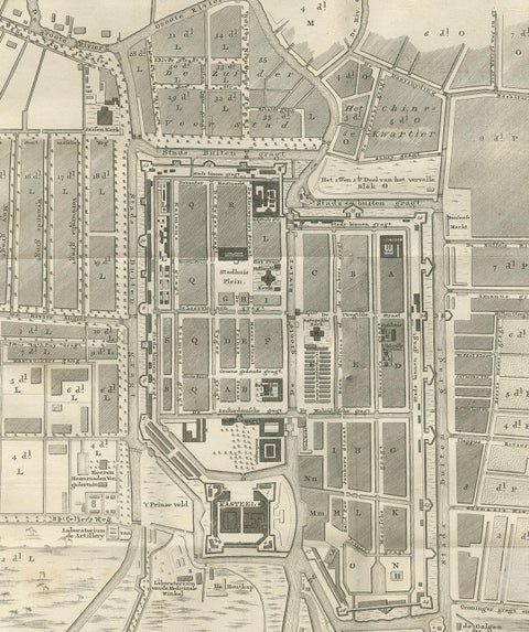 Antique Plan of Batavia by Van Krevelt, circa 1780, view 3