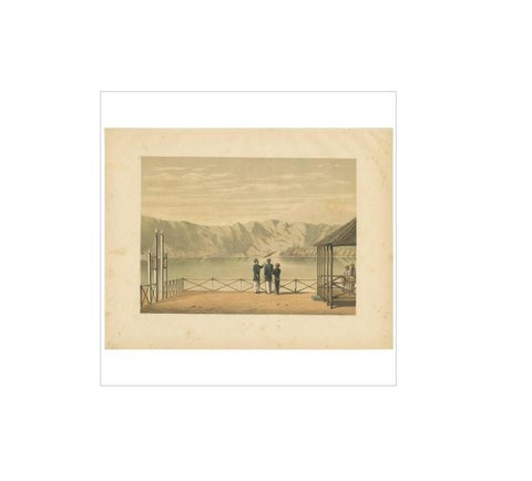 Antique Print of the Crater Lake on Java by M.T.H. Perelaer, 1888, view 2