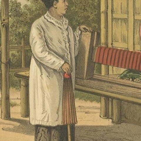 Antique Print of a Native Girl on Java by M.T.H. Perelaer, 1888, close-up 2