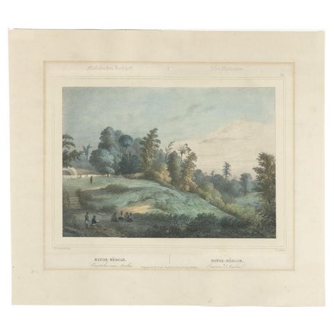 Antique Print of Batu Meja in the Moluccas, Indonesia, c.1845, view 2
