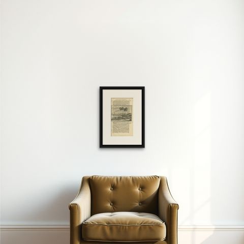 Antique Print of Chinese Natives by Valentijn, 1726, shown framed on a wall, true to size