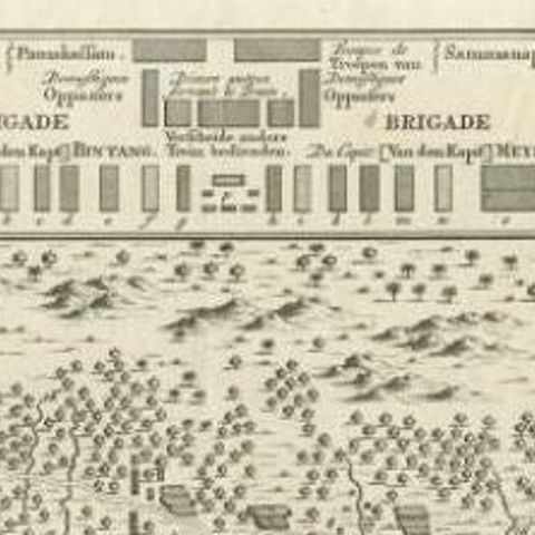 Antique Map of the Expedition of Govert Knol by Van Schley, 1765, close-up 1