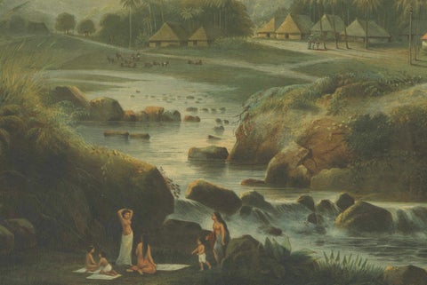 Java Landscapes, Rare Pair of Deluxe Folio Chromolithographs by Salm, 1865-72, close-up 3