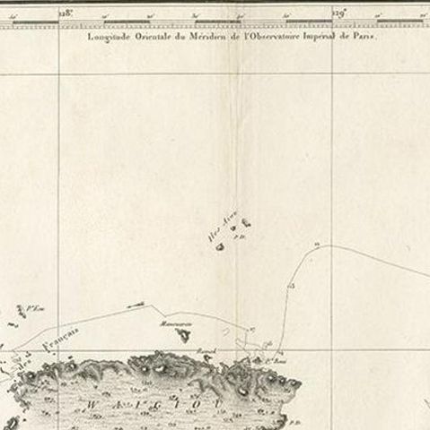 Antique Map of Indonesia by C.F. Beautemps-Beaupre, circa 1807, close-up 1