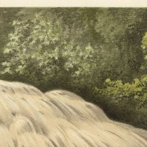 Antique Print of the Bantimurung Waterfall in Indonesia, close-up 1