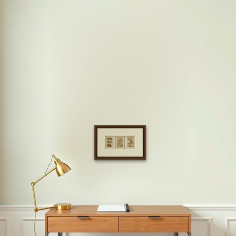 Antique Javanese Prints, Houses, Farming Tools & Household Utensils, c.1860, shown framed on a wall, true to size