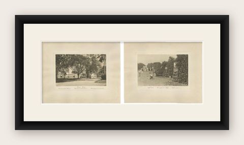 Coffee Fermentation Sheds and Harvest, Padang Roetan, Sumatra, c.1910, shown framed