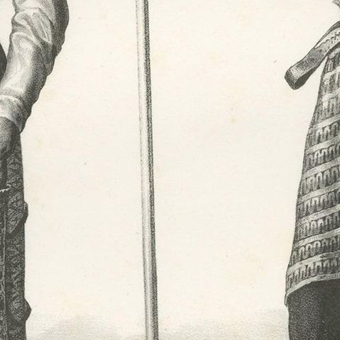 Antique Print of a Life Guard and Fighter of Java, Indonesia, close-up 4