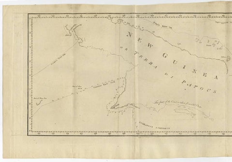 Antique Map of New Guinea and New Britain by P. Carteret, circa 1773, view 2