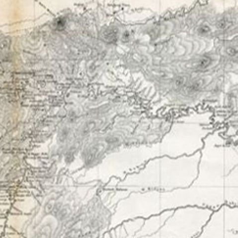 Antique Map of the District of Boemi Agoeng by Stemler, c.1875, close-up 1