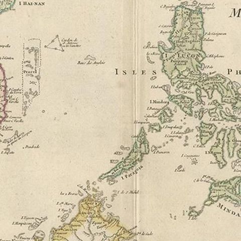 Antique Map of the Indonesian and Philippine Archipelagos by R. de Vaugondy, close-up 1