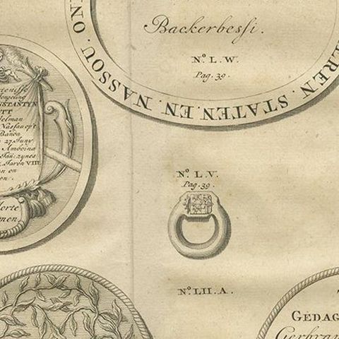 Antique Print Memorial Plaques of Ambon by Valentijn, 1726, close-up 2