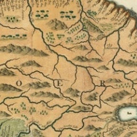 Antique Map of Ambelau and Buru Island, Maluku or Moluccas in Indonesia, 1726, close-up 2
