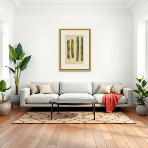 Antique Sugarcane Chromolithograph, Teboe Ardjoeno and Teboe Mangis idjo, 1892, shown framed in a room, true to size