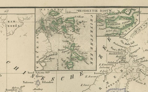 Netherlands East Indies Map with Java Inset, Nieuwe Hand-Atlas, 1876, close-up 4