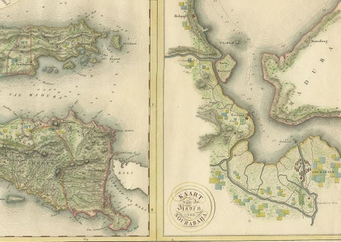 Antique Map of Madura and Surabaya by Van den Bosch, '1818', view 4